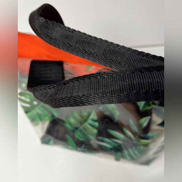 Monstera Leaves Clear Vinyl Tote - Picture 7 of 12
